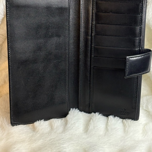 Gucci Black Leather Wallet with Silver Logo - Picture 3 of 12